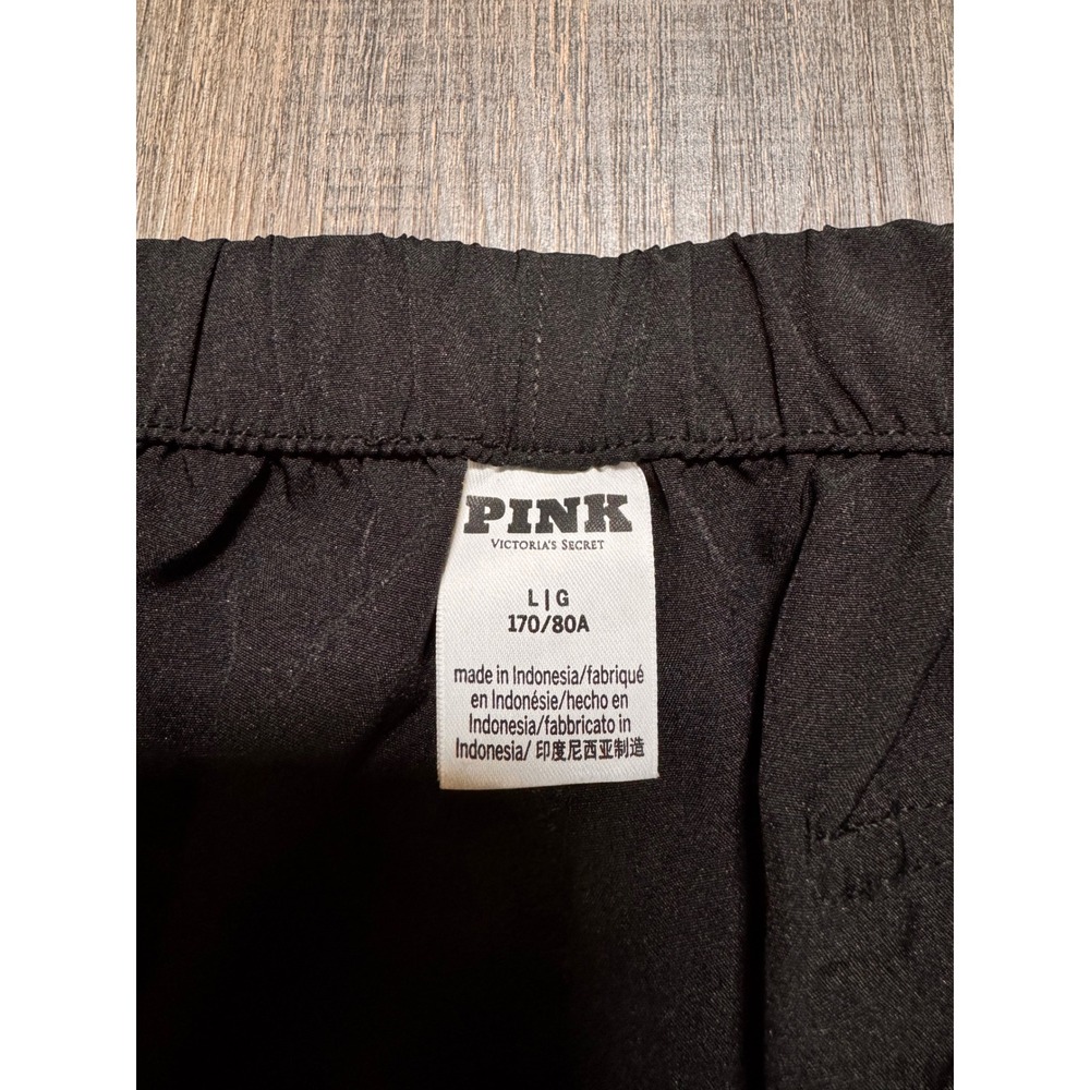 Victoria's Secret PINK Cargo‎ Pants Gray Parachute Drawstring Bungee Hem Large - Picture 2 of 6